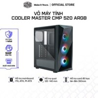 Vỏ Case Cooler Master CMP520 ARGB Mid Tower, 3 quạt ARGB 120mm, hàng chính hãng - Bảo hành 12 Tháng