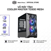 Vỏ Case Cooler Master MasterBox TD300 Mesh Mini Tower,. White/Black, 2 quạt 120mm CF120 ARGB - Bảo hành 12 tháng