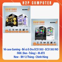 Vỏ Case Gaming - Bể cá E-Dra 2 mặt kính - No Fan - Fom M-ATX - 2 màu Đen - Trắng - New - Chính hãng - BH 12 Tháng