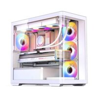 VỎ CASE JONSBO D300 TRẮNG | KÍNH CONG | MATX