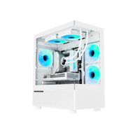 VỎ CASE KENOO ESPORT MK200 WHITE ( MATX, MÀU TRẮNG/3 FAN) – CASE BỂ CÁ
