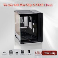 Vỏ Case Máy Tính Bể Cá Xstar War-Ship Mini- 2 màu black and white  - No fan