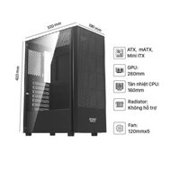 Vỏ case máy tính DarkFlash A290 (Mid Tower/ Màu Đen)