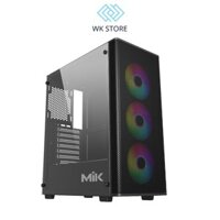 Vỏ Case máy tính MIK AION 3FA Black / White ATX Kèm 3 Fan ARGB Sync (Mới, BH 12T)
