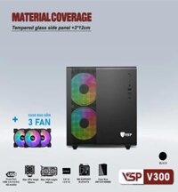 Vỏ Case Máy Tính VSP Gaming V300 - Mini-ATX Black