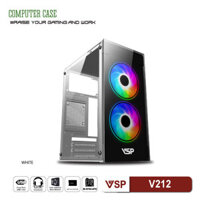 Vỏ Case Máy Tính VSP V212 - Trắng - Không Kèm Fan