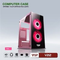 Vỏ Case máy tính VSP V212 Trắng, Hồng,Đen  (mATX)