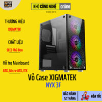 Vỏ Case máy tính XIGMATEK NYX 3F (EN43057) - M-ATX, 2 SIDE TEMPERED GLASS, KÈM 03 FAN XIGMATEK X20F (Hàng Chính Hãng)