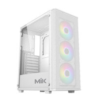 Vỏ Case MIK Aion White 3FA (Sẵn 3 Fan 120mm RGB)