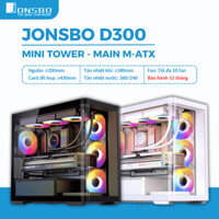 Vỏ Case Mini Tower Jonsbo D300 Vỏ PC Kính Bể Cá M-ATX Backplane Gaming Sang Trọng Chính Hãng