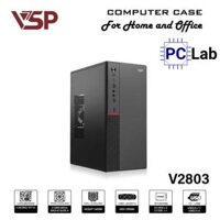 Vỏ case PC máy tính VSP V2803 (M-ATX, Mid Tower, Đen)