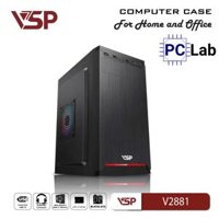 Vỏ case PC máy tính VSP V2881 (M-ATX, Mid Tower, Đen)