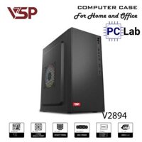 Vỏ case PC máy tính VSP V2894 (M-ATX, Mid Tower, Đen)
