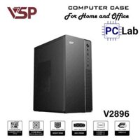 Vỏ case PC máy tính VSP V2896 (M-ATX, Mid Tower, Đen)