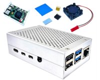 Vỏ Case Raspberry Pi 4 Nhôm Kèm Quạt và Tản Nhiệt
