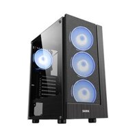 Vỏ Case SAMA 3301 Black (ATX/Mid Tower/3 Fan RGB)