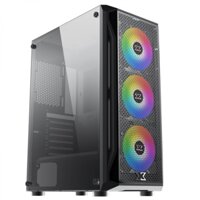 Vỏ case Xigmatek Gaming X 3FX kèm 3 fan LED RGB và hub sync main Mặt kính