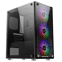Vỏ Case XIGMATEK NYX 3F (EN43057) - M-ATX, 2 SIDE TEMPERED GLASS, KÈM 03 FAN XIGMATEK X20F