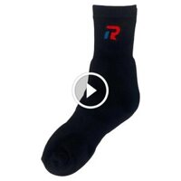 Vớ cầu lông Taro trơn dài thể thao màu đen