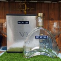 Vỏ chai rượu ngoại Martell XO 1715 Full Box Xuất xứ Scotland mới 99% trưng bày tủ, kệ (chai rỗng)