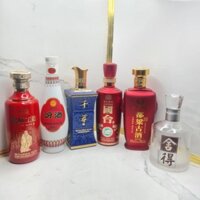 VỎ CHAI RƯỢU NGOẠI TRUNG QUỐC MAO ĐÀI MẠ VÀNG ĐẸP