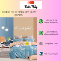 Vỏ chăn cotton nhung siêu mềm mại hàng cao cấp, kích thước 2m*2m3