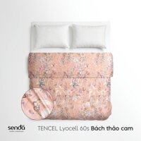 Vỏ chăn mỏng Lụa Tencel 60S họa tiết - Bách thảo cam