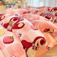 Vỏ Chăn nhung sữa lót nhung Vỏ Chăn Giữ Ấm Mùa Đông một chiếc vỏ chăn nhung san hô dày dặn mùa đông