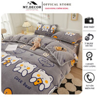 Vỏ chăn nỉ nhung 5D có khoá kéo lồng được ruột kích thước 2mx2m3, vỏ mền lồng ruột mùa đông chất liệu nỉ nhung mềm mịn