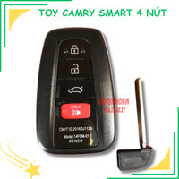 Vỏ chìa khóa điều khiển toy camry 2.5Q, 2.0Q smart 4 nút có logo mặt sau hàng đẹp