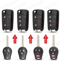 Vỏ Chìa Khóa Điều Khiển Từ Xa 2 / 3 / 4 BTN Cho Nissan Juke March Qashqai Sunny Sylphy Tiida X-Trail