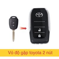 Vỏ chìa khoá độ gập TOYOTA 2 nút ( đời 2015 trở lên ) xe Innova, Fortuner, Vios, Yaris, Corolla, Altis, Camry...