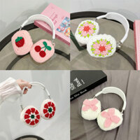 Vỏ cho Airpods Max Tai nghe không dây dệt kim thủ công Nút thắt nơ anh đào chống trầy xước