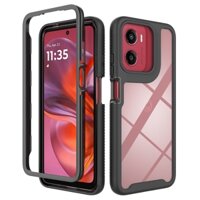 Vỏ Cho Motorola Moto E15 Ốp Điện Thoại Trong Suốt Hai Trong Một Giáp Sang Trọng Bảo Vệ Hai Lớp Vỏ Chống Sốc Coque