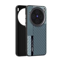 Vỏ Cho Vivo X200 Pro Mini Nam Châm Sạc Không Dây Cảm Giác Da Kinh Doanh Carbon Fibe Họa Tiết Camera Vòng Tròn Vỏ Điện Thoại Di Động