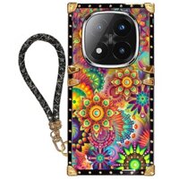 Vỏ Cho Xiaomi Redmi Note 14 Pro + note14pro plus 5G Vỏ Điện Thoại Mandala Họa Tiết Hoa Với Dây Tay Vỏ Chống Sốc