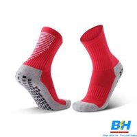 Vớ Chống Trượt Đá Bóng Cổ Ngắn Màu Đỏ VCTDB