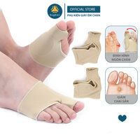 Vớ cotton pha vật liệu đàn hồi SEBS bảo vệ và chỉnh hình tách ngón chân cái bị vẹo Hallux Valgus - Buybox - BBPK278 - L