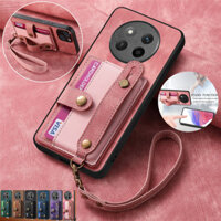 Vỏ Da Retro Cho Honor X9C X9B X9A X8C X8B X8A X7C X7B X7A X6B X6A X5B Vỏ Điện Thoại Họa Tiết Chữ Thập Ốp Lưng Chống Sốc Có Khe Cắm Thẻ Dây Ví Vỏ Điện Thoại