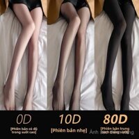 Vớ đen 0D mịn mượt, chống vướng, siêu mỏng, sexy, chân trần, mùa xuân và mùa thu, vớ đen không trượt