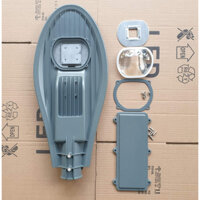 Vỏ đèn đường lá 50W loại 1 mắt led màu ghi xám