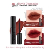 (Vỏ đen) Son Kem Lì Merzy Noir In The Mellow Tint 4g màu M11- M13  ;