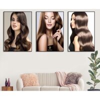 VÔ ĐỊCH GIÁ BỘ TRANH FOMEX TÓC DÁN TƯỜNG TRANG TRÍ TIỆM TÓC (40x60x3)  TẶNG BĂNG DÍNH 2 MĂT