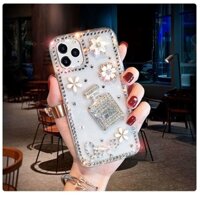 Vỏ điện thoại chai nước hoa lấp lánh sang trọng lập thể số 5 cho IP 11 Pro Max 12 13 14 15 Pro Max Vỏ chống vỡ trong suốt chất lượng cao cho vỏ IPhone XS XR X XS Max
