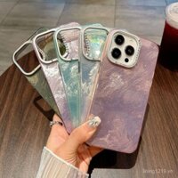 Vỏ điện thoại di động Apple 15Promax đáng yêu Vỏ bảo vệ 13 ống Kính kim cương iPhone14 hoa văn giấy thiếc