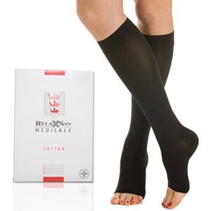 Vớ Điều Trị Suy Tĩnh Mạch Dạng Đùi Hở Ngón Class II Cotton RelaxSan - Art.M2050A