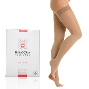 Vớ Điều Trị Suy Tĩnh Mạch Dạng Đùi Hở Ngón Class II Cotton RelaxSan - Art.M2070A