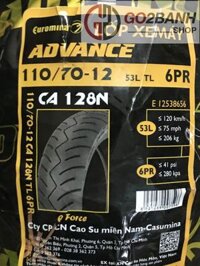 Vỏ Euromina 110/70-12 vỏ xe Grande, Piaggio Fly không ruột