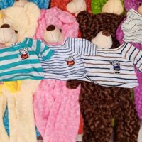 Vỏ gấu teddy 1m2 khổ vải dài 100cm 145k có áo luôn nhé quý khách.