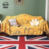 Vỏ ghế sofa HAPPY HOMLIV Đệm Lót Ghế sofa Chống Bụi Hai Mặt Chất Lượng Cao